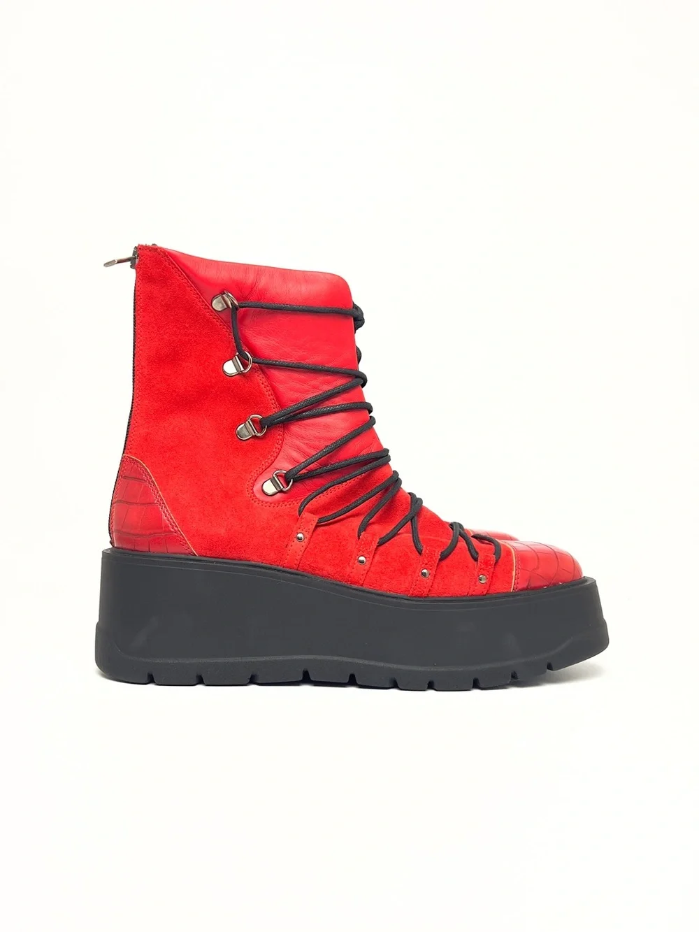 Free People Simone Wedge Boot in red Size 40